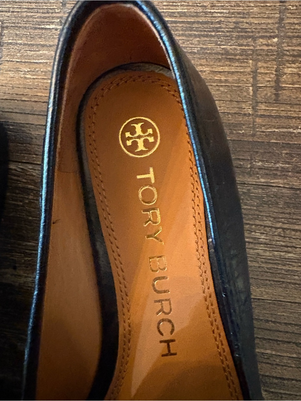 Tory Burch Jessa Loafer Womens 6.5 Black Horsehead Chain Flat Leather New - Picture 4 of 8